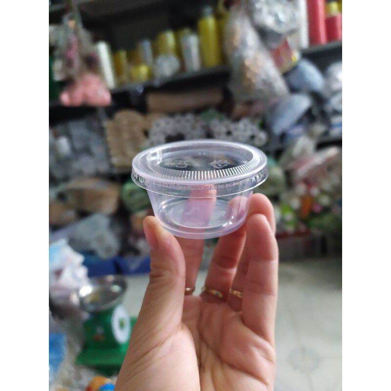 100 hộp đựng nước chấm mang đi - Hủ đựng tương ớt, nước chấm mang đi - Hủ đựng nước chấm 60ml - Một lốc hủ + kèm Nắp chắc chắn