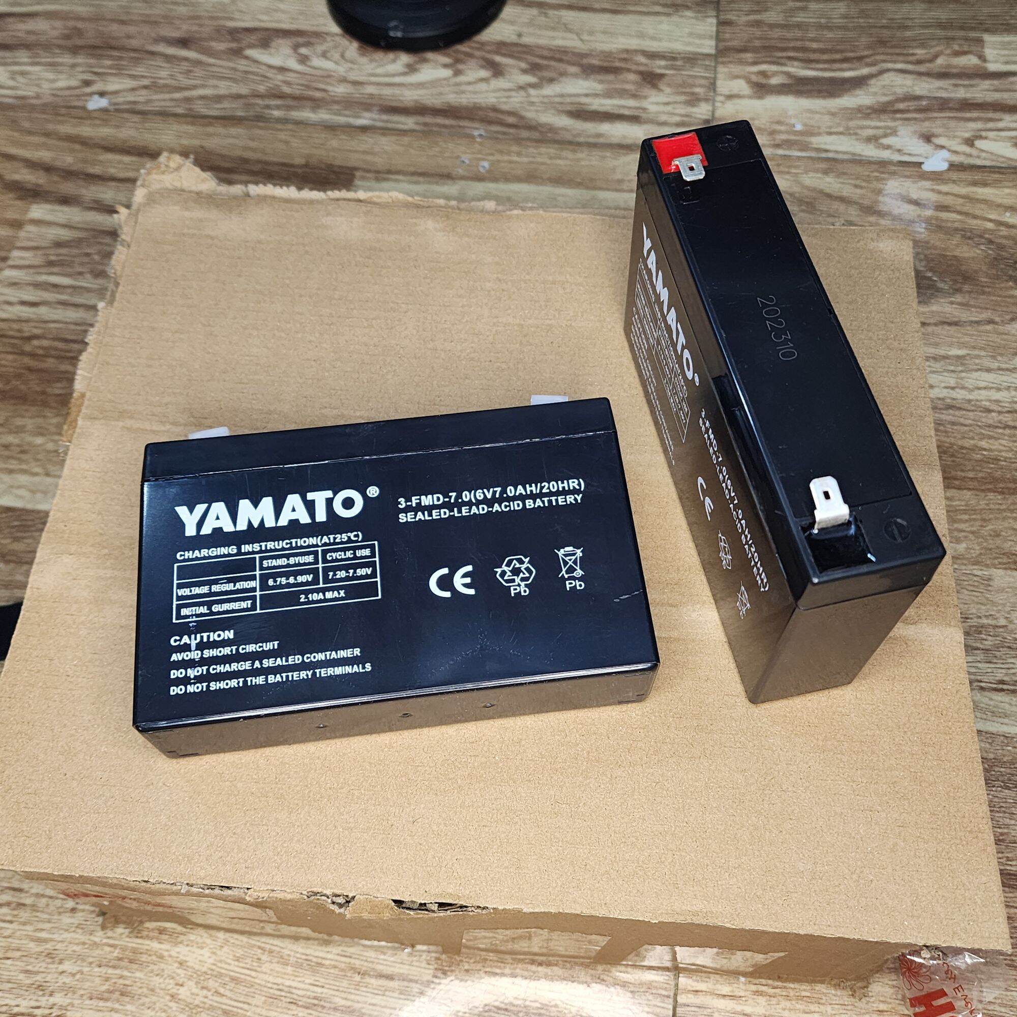Ắc quy ô tô, xe máy điện trẻ em 6v7ah yamato chính hãng - hàng theo xe, chất lượng cao
