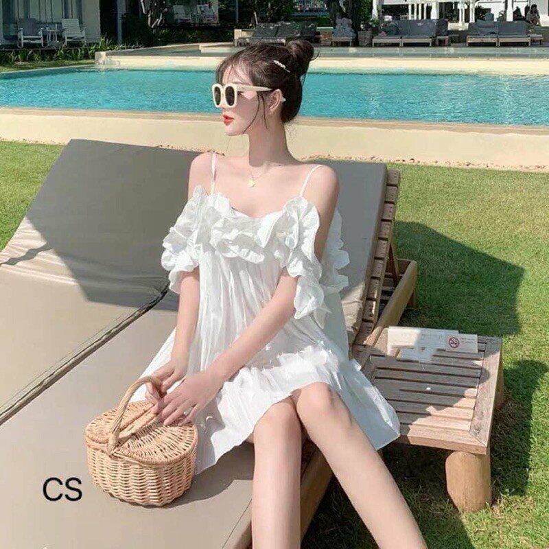 Đầm Nữ Hai Dây Dập Ly Tiểu Thư (Q042)