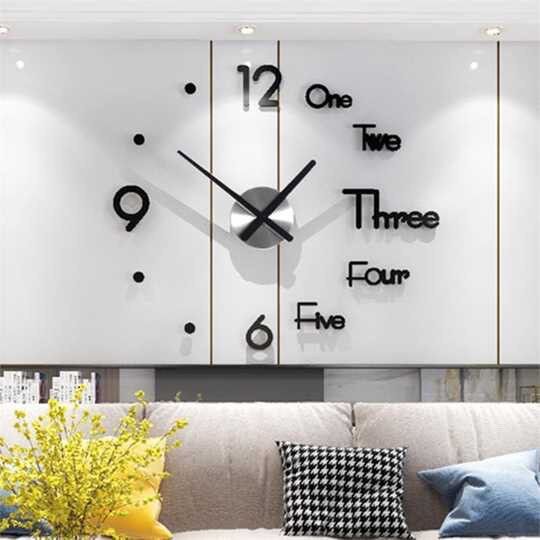 Đồng hồ decor treo tường dán tường 3d trang trí
