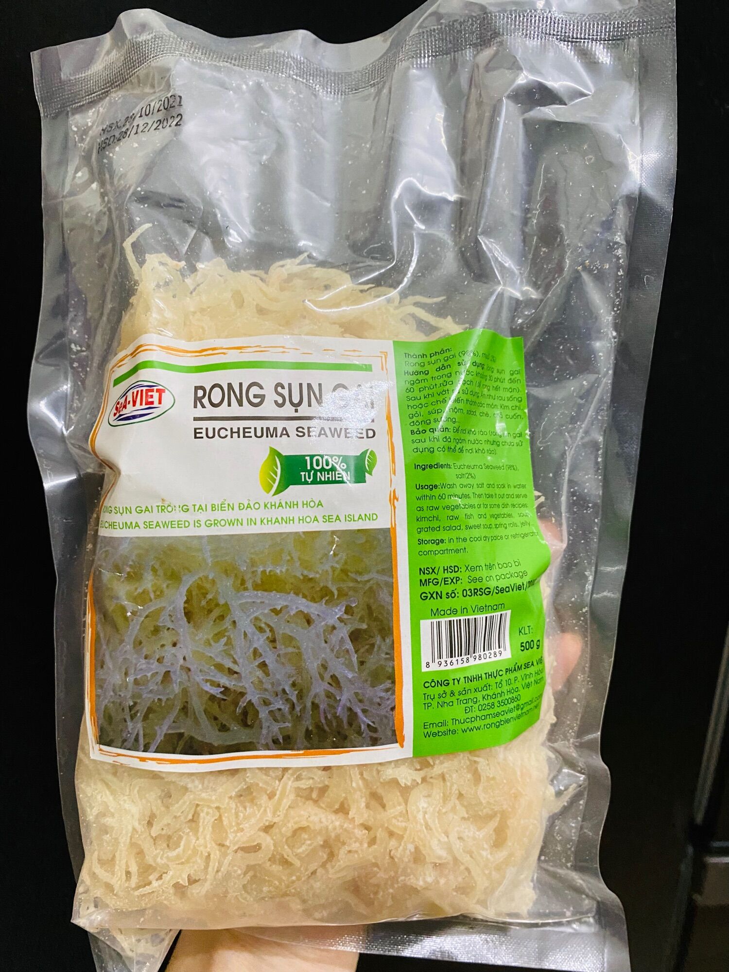 Rong sụn gai gói 500gram
