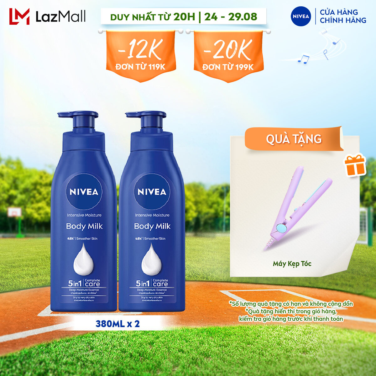 Bộ 2 sữa dưỡng thể nivea dưỡng ẩm chuyên sâu vitamin e - 98940x2
