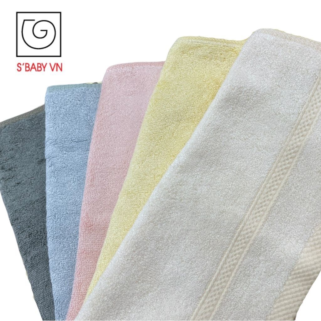 Combo 2 khăn mặt sợi tre cao cấp S’Baby 28x50cm