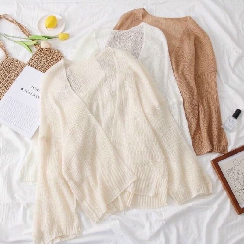 ÁO CARDIGAN LEN MỎNG - ÁO KHOÁC NỮ NHẸ MÁT