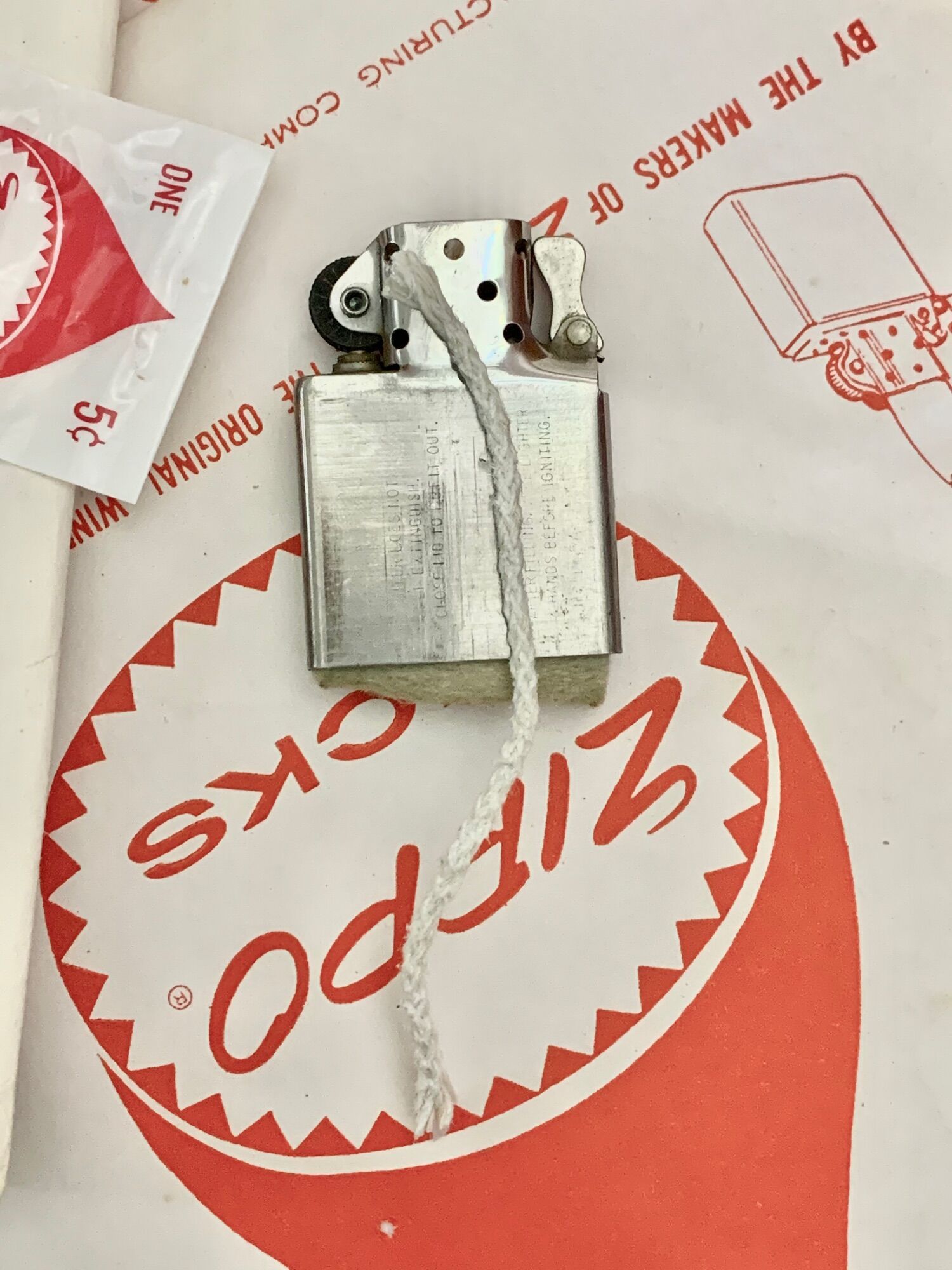 Tim Bất Bột Zippo chính hãng xưa