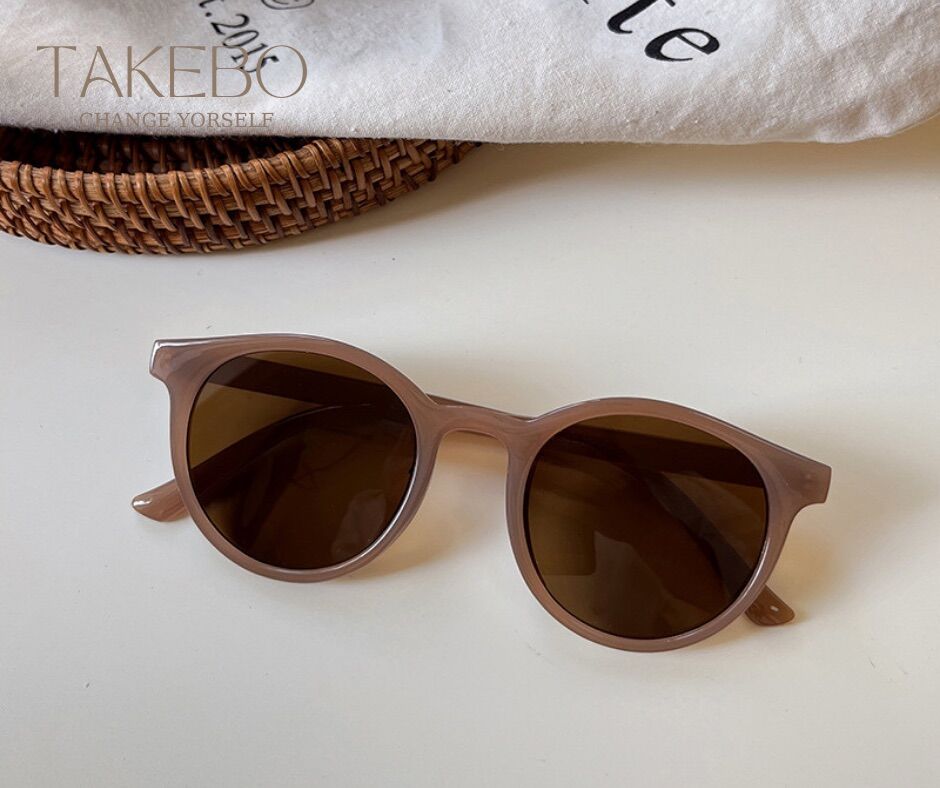 Kính mát (kính râm) nữ tròn gọng nhựa nhiều màu giống Lưu Diệc Phi thời ...