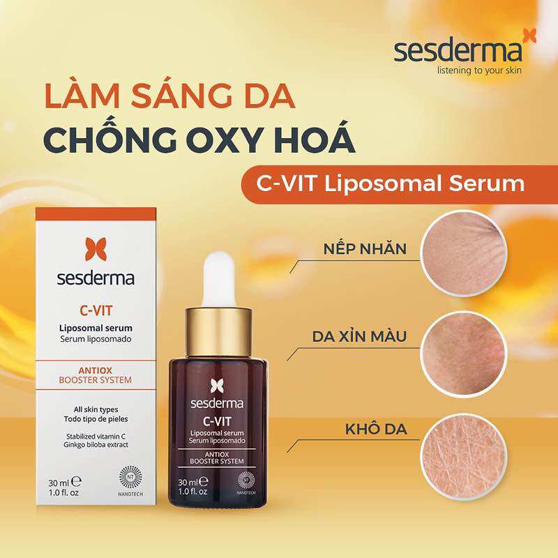 Tinh chất chống oxy hoá và làm sáng da C-Vit Liposomal Serum 30ml