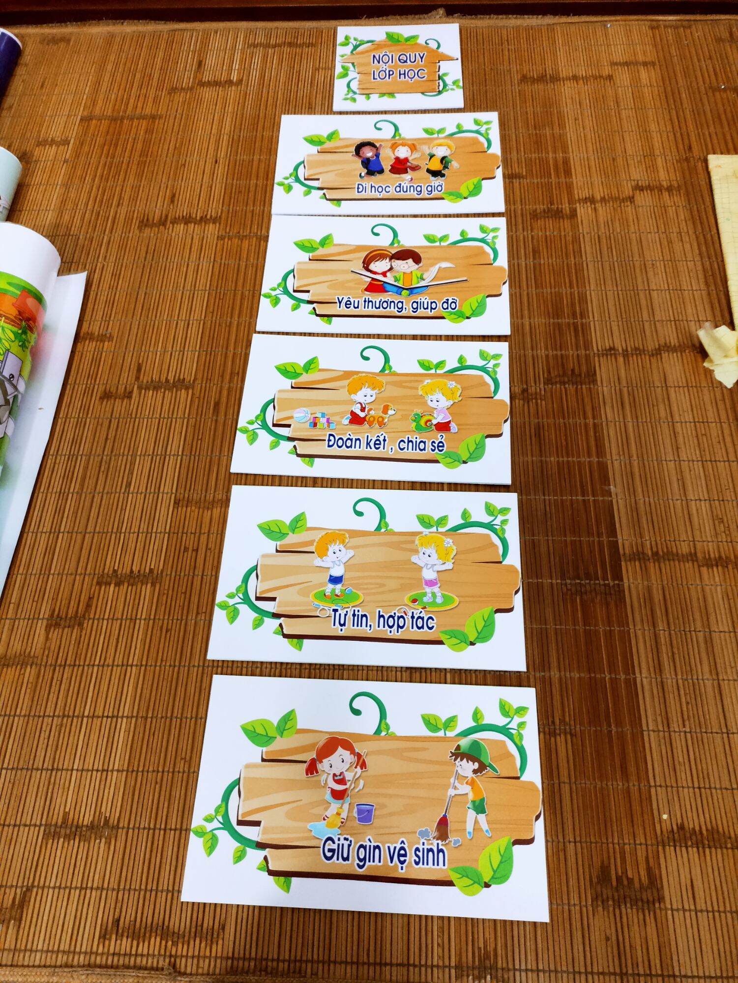 decal nội quy lớp 01 bộ