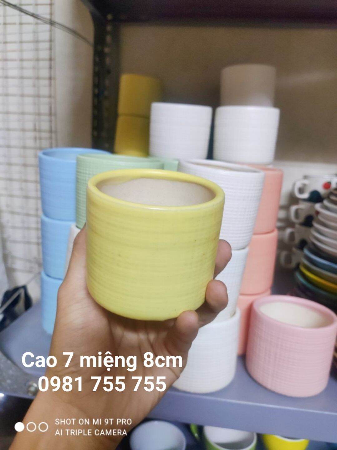 Chậu trồng cây Miệng 8cm x 7cm,chậu cây mini/tiểu cảnh/terrarium/hồ cá/bonsai/sen đá/xương rồng