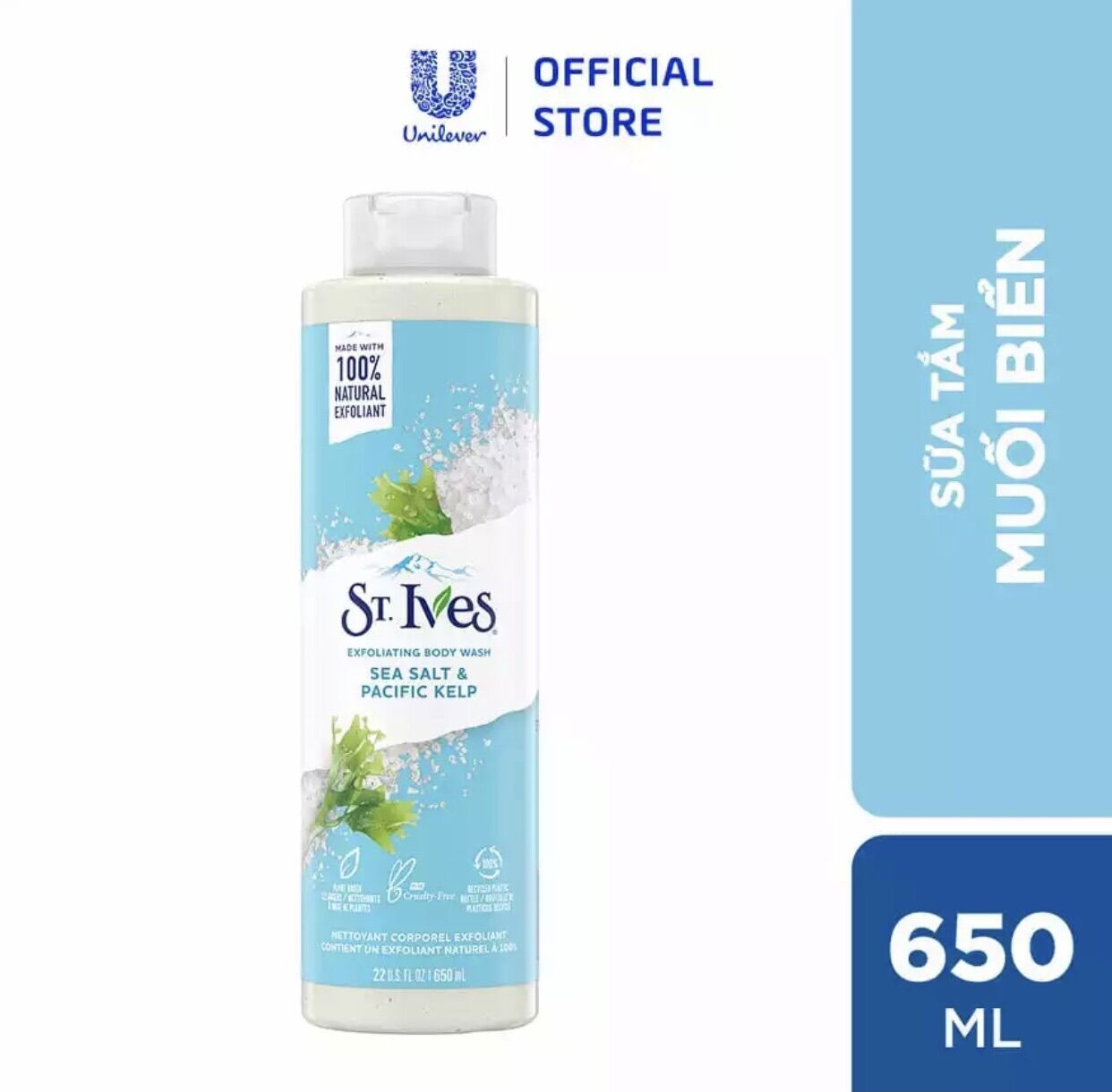 Sữa tắm dưỡng da St.Ives Muối Biển 650ml