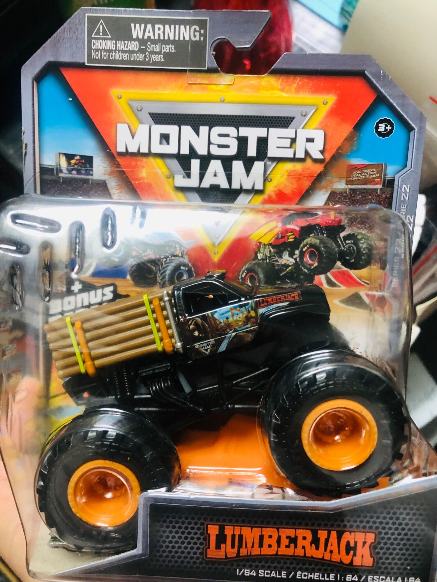 Xe Monster Jam numberjack + gờ chắn vàng fullbox