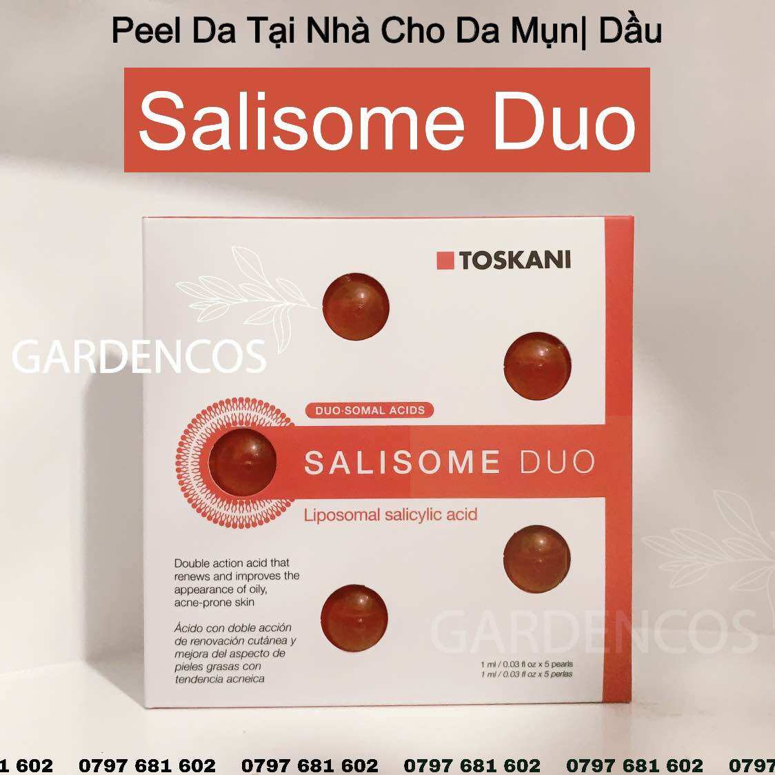 Peel Da Tại Nhà Cho Da Mụn Dầu Toskani Salisome Duo - Gardencos