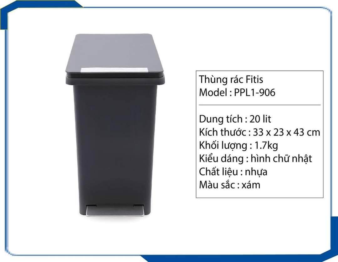 Thùng rác FItis 20l compact (Bảo Hành 12 Tháng)