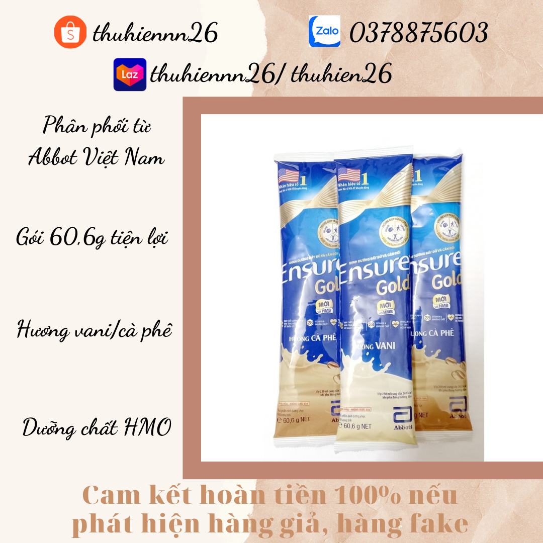 Gói dùng thử sữa Ensure Gold 60,6g