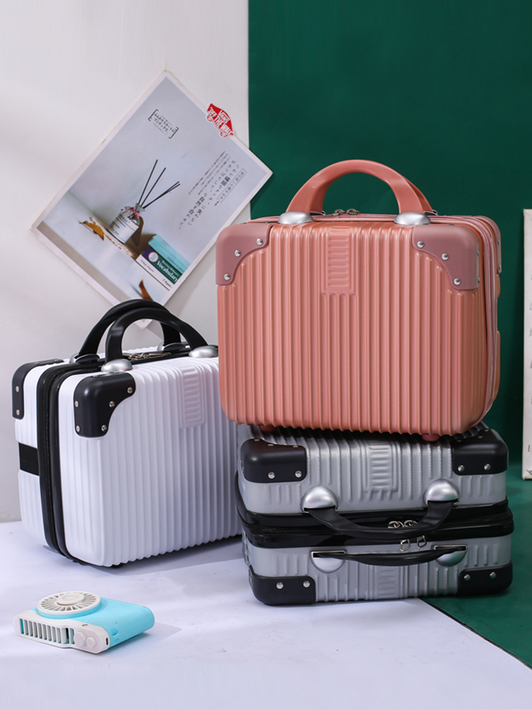 Vali Du Lịch Cầm Tay 14 Inch Cho Nữ Mini Mật Khẩu Di Động Hộp Đựng Mỹ Phẩm Bằng Da Mới 2025 Hộp Đựng Đồ Nhỏ Gọn