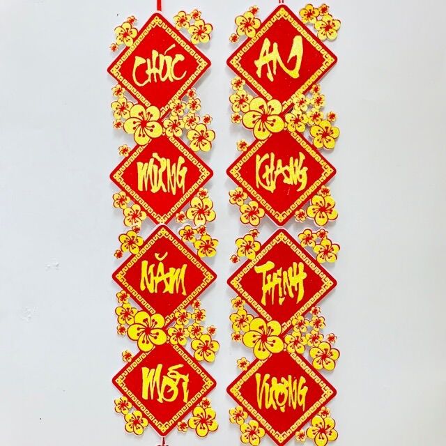 Chữ dán CHÚC MỪNG NĂM MỚI - AN KHANG THỊNH VƯỢNG mouse dẻo trang trí tết