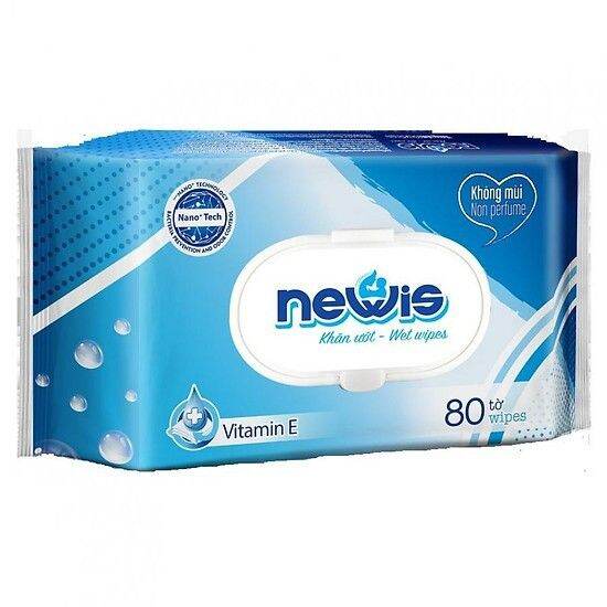 Khăn ướt không mùi cao cấp newis gói 100 tờ