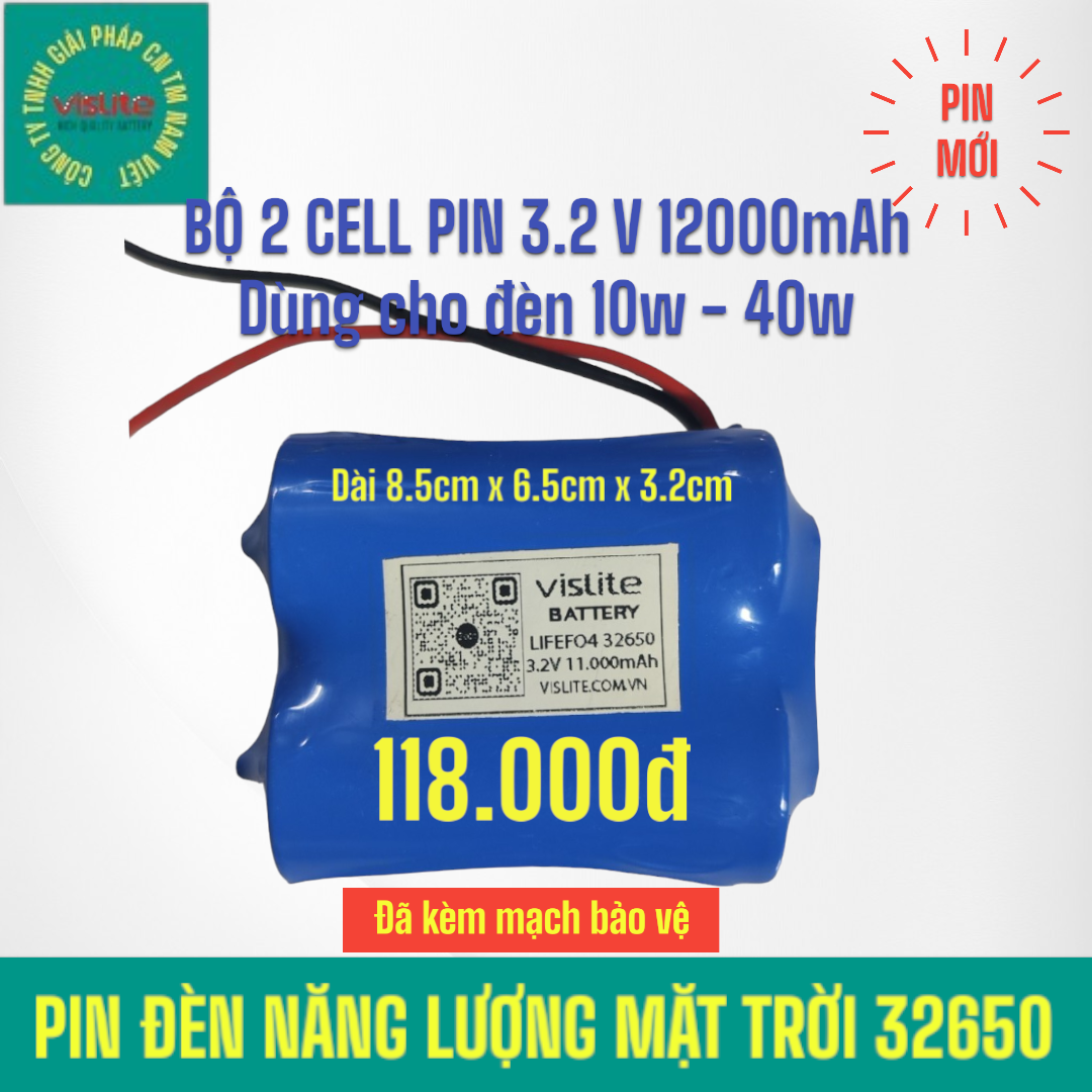 Pin Life04 32650 3.2v 6000mAh 12000mAh 18000mAh dùng cho đèn năng lượng đèn pha 20w 40w 60w
