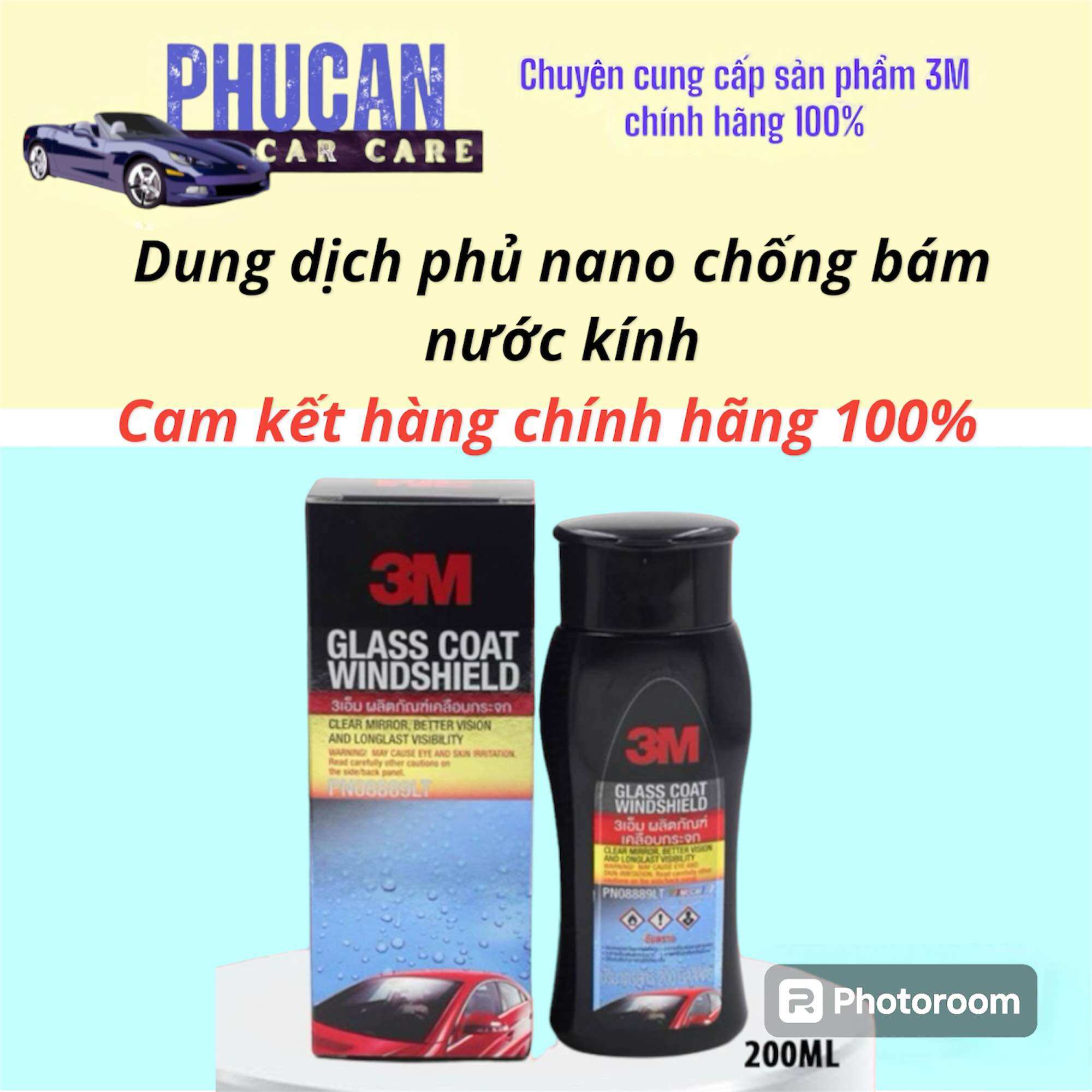 Dung dịch chống bám nước kính 3M