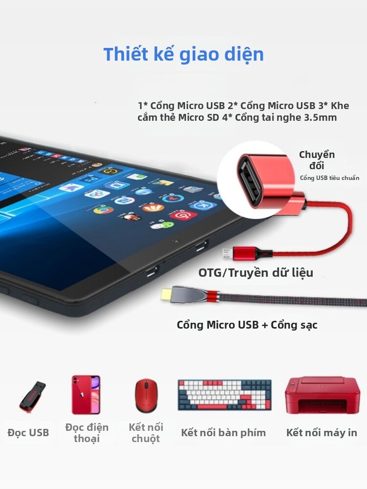 IDEA-CASE | Máy Tính Bảng 2 Trong 1 H6 Windows 8 Inch Mini Mỏng Nhẹ