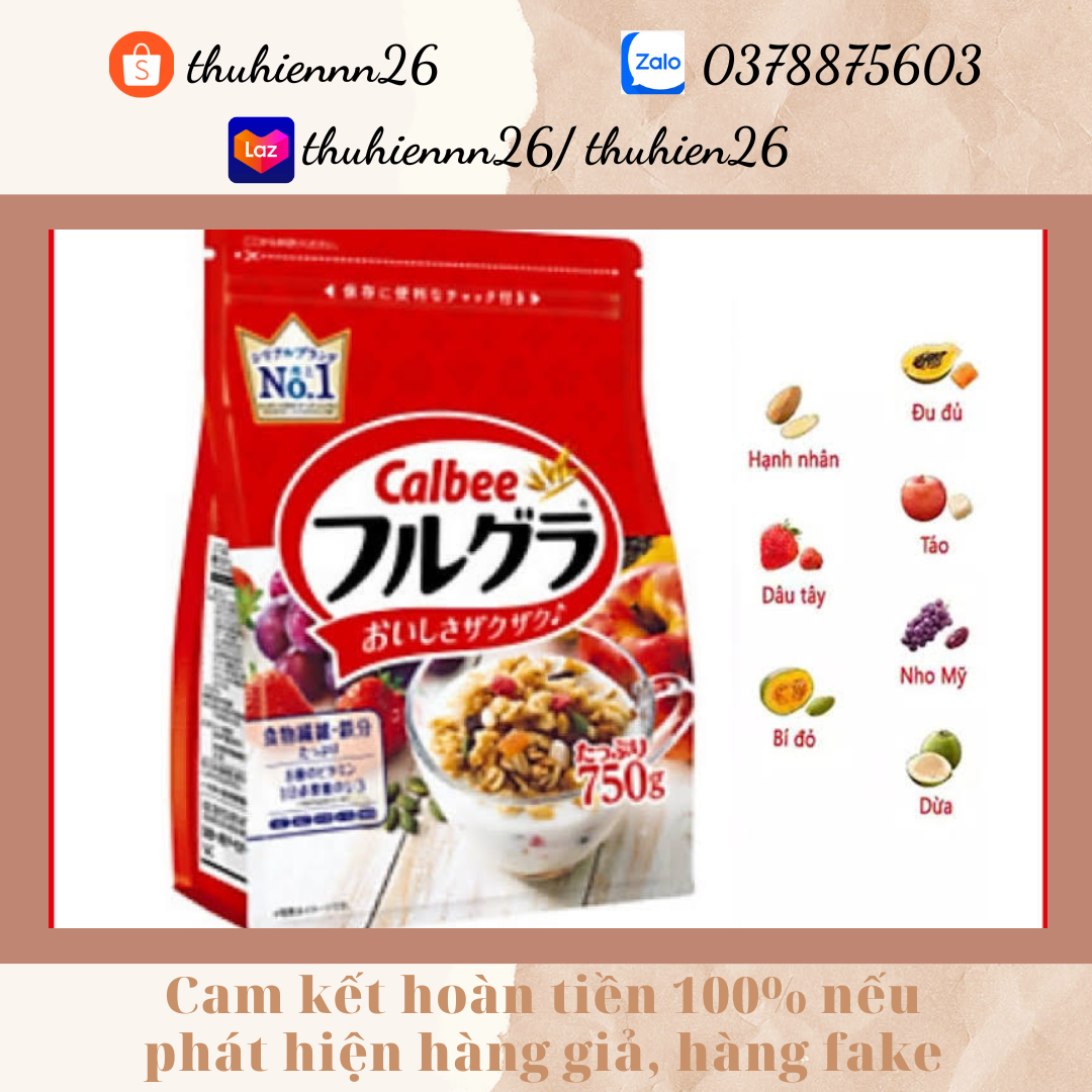 Ngũ cốc calbee 750g hsd 2023
