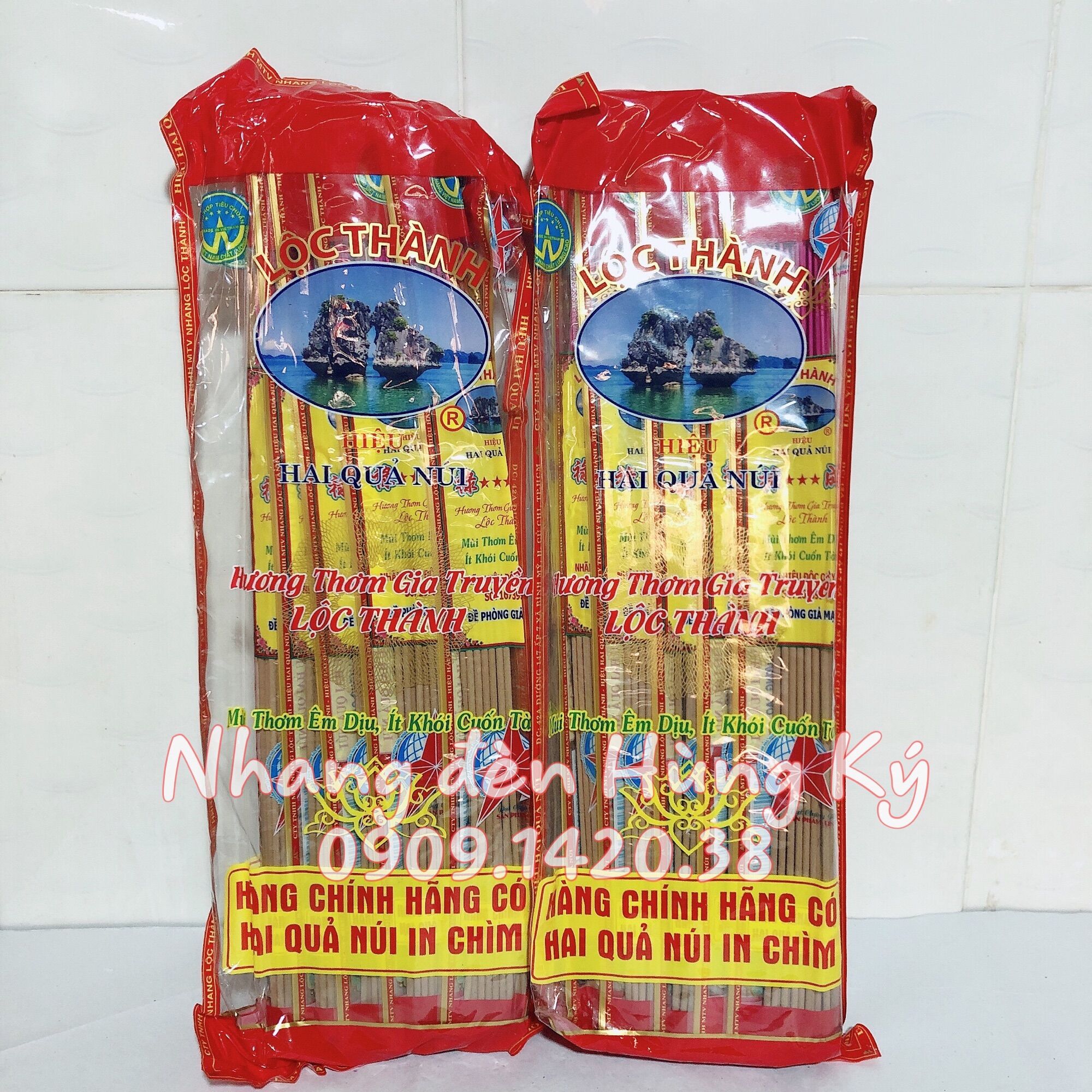 Nhang Bắc hai quả núi Lộc Thành ít khói cuốn tàn cao 40cm