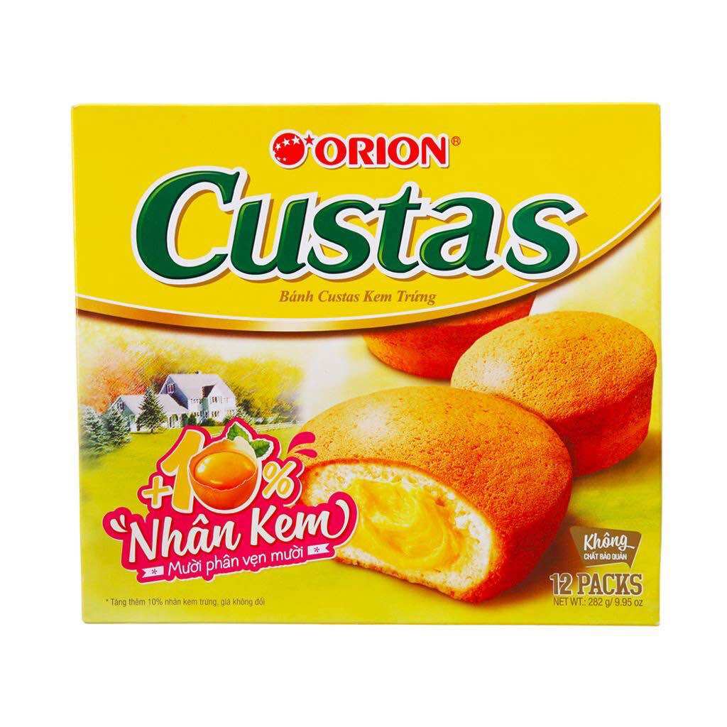 Bánh Trứng Custas của Orion hộp 12 chiếc