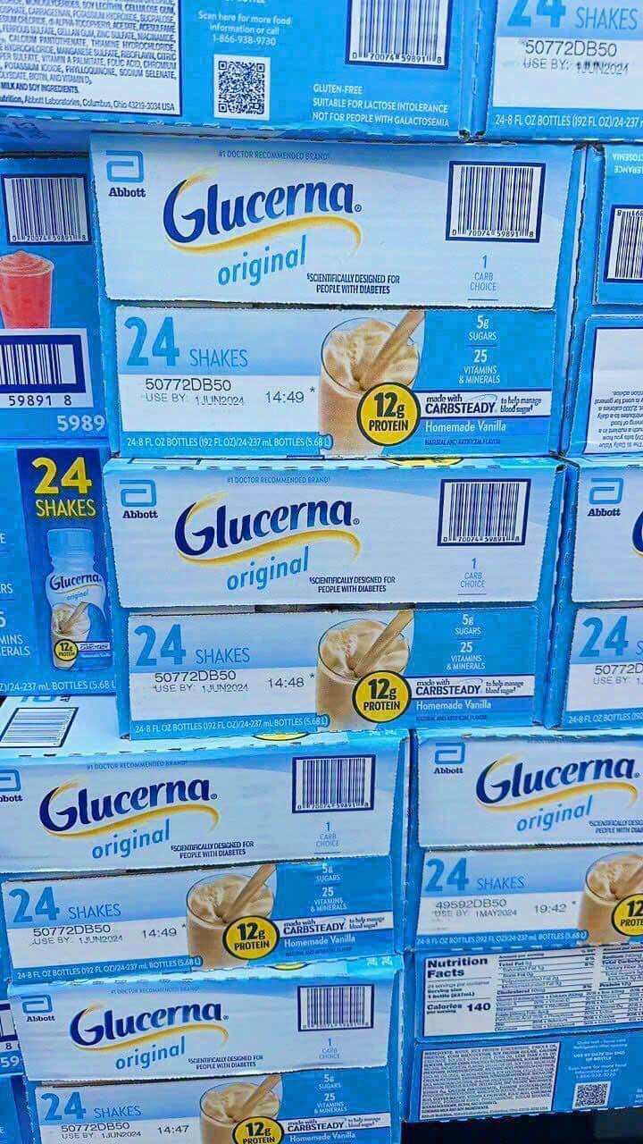 Thùng 24 chai Sữa nước Glucerna Vanilla 237 ml của Mỹ - Date 2024.