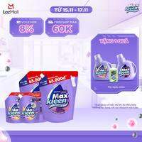 [Tặng túi 1kg2] Combo 2 Túi Nước Giặt Xả MaxKleen Hương Huyền Diệu 3.8kg
