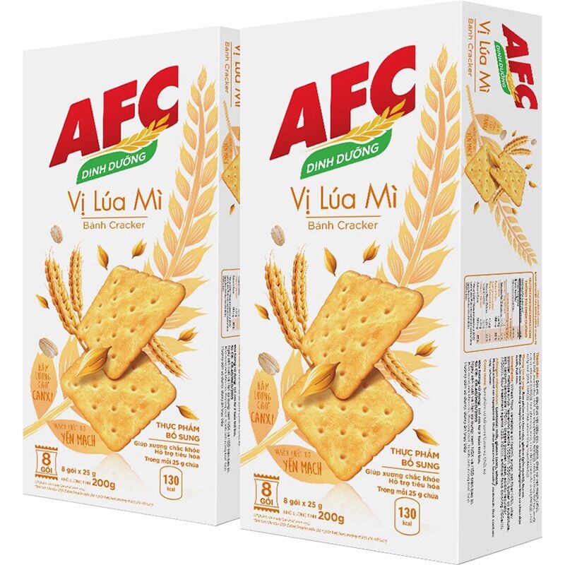 Bánh Cracker Lúa Mì AFC Dinh Dưỡng hộp 200g