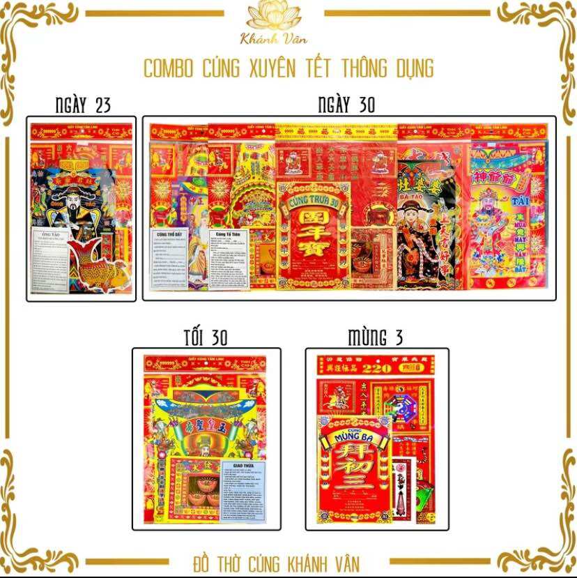 Trọn Bộ Giấy Cúng Xuyên Tết Thông Dụng