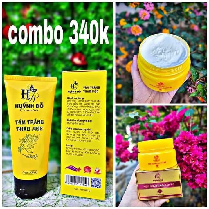 Combo body dưỡng trắng da huỳnh đỗ
