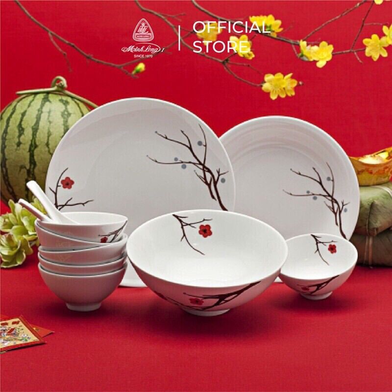 CHÉN CHẤM 9 CM SỨ MINH LONG - DAISY HỒNG MAI