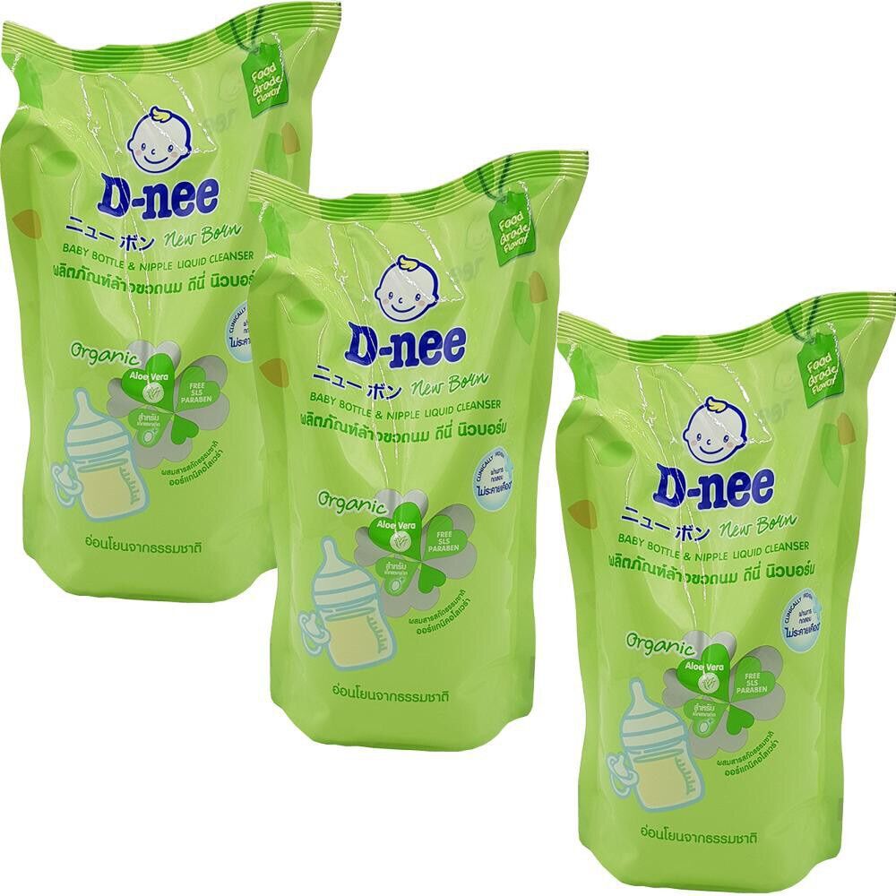 Combo 3 túi nước rửa bình sữa D-Nee 600ml