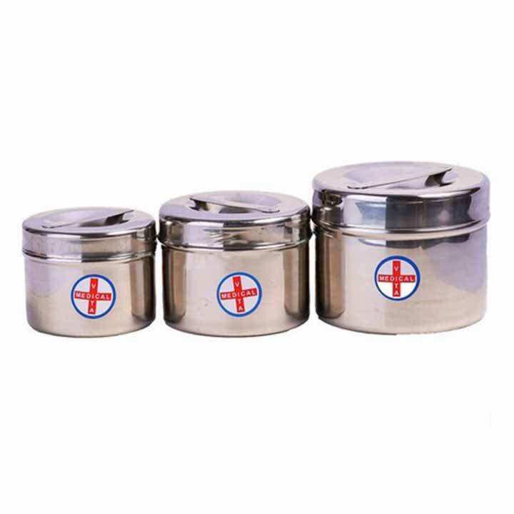 Hộp Gòn Inox Đựng Bông Gòn Full Size