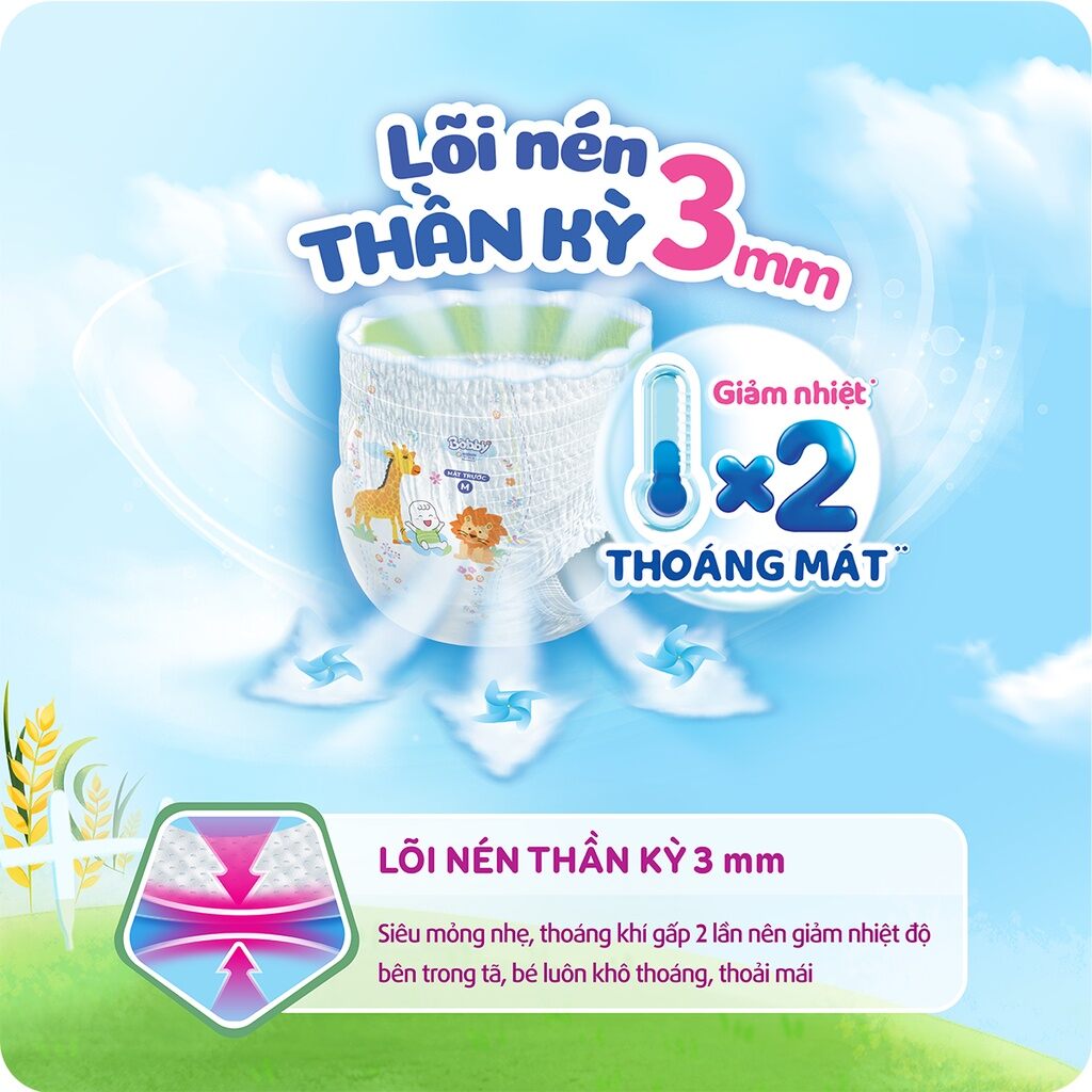 [Date 2026] Tã quần Bobby M120, M 120 + 12 miếng