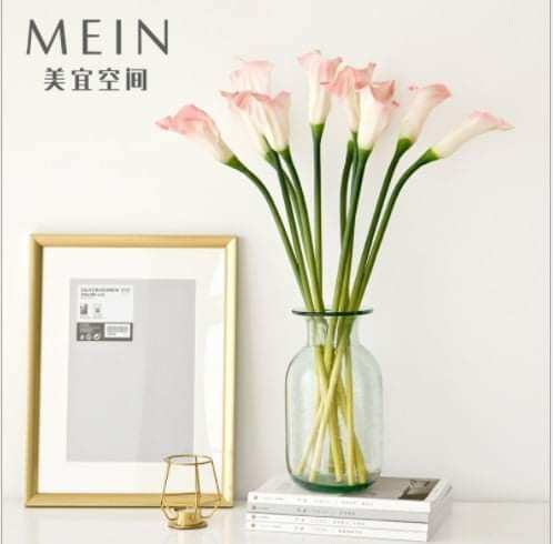 Combo 10 cành hoa rum giả cao cấp cao 67 cm