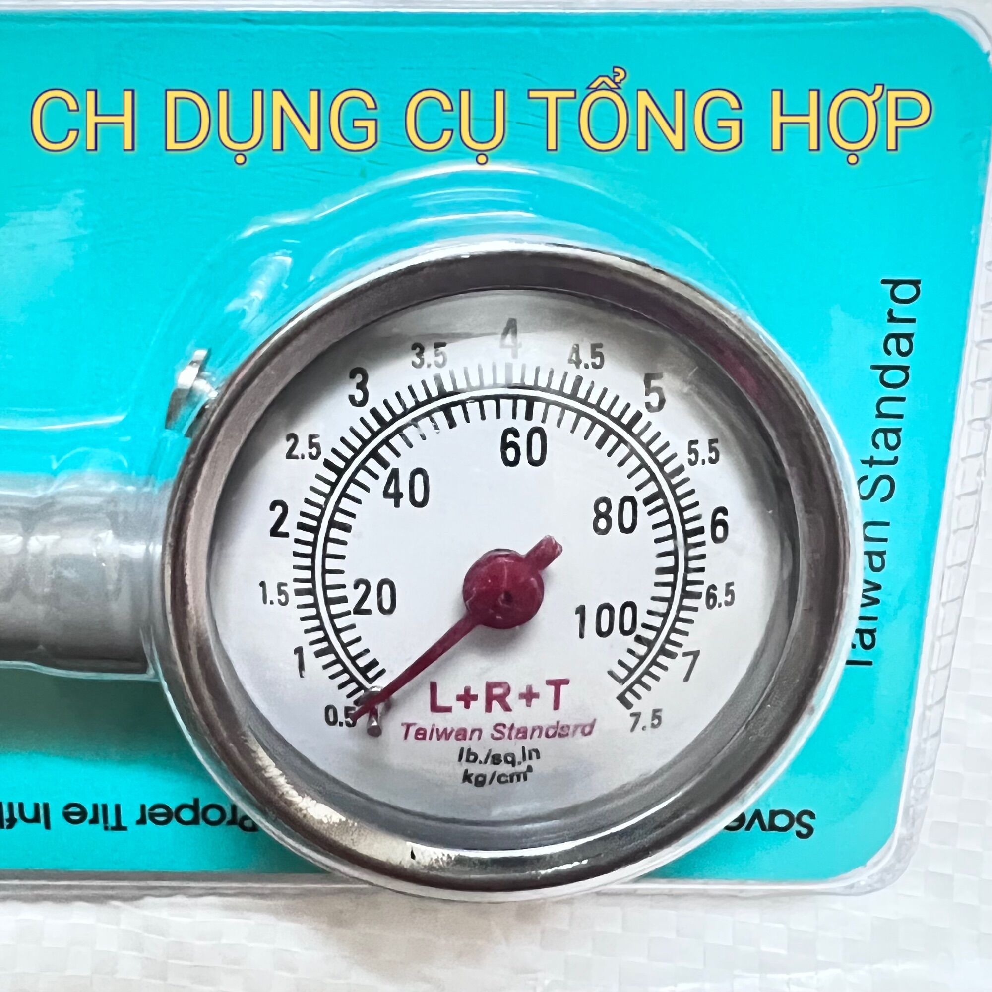 Dụng cụ đo áp suất lốp xe L+R+T (Đồng hồ đo áp suất lốp xe)