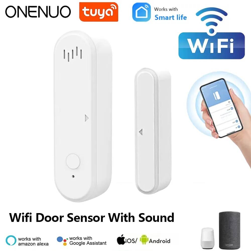 Onenuo Tuya Smart Wifi Cảm Biến Cửa 80db Chân Không Có Cảnh Báo Ứng Dụng Báo Thức, Cảm Biến Cửa Sổ Để Giảm Tay Vũ Khí