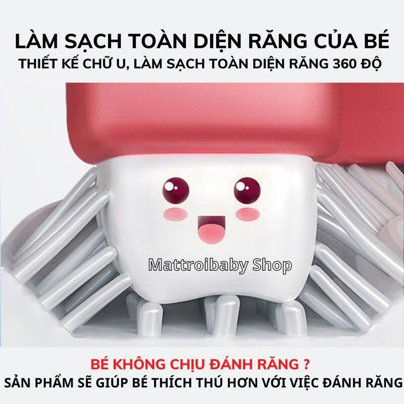 Bàn chải đánh răng chữ u cho bé tập đánh răng