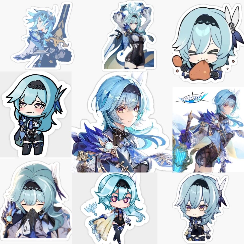 Sticker Eula genshin impact 30-60 ảnh ép lụa khác nhau/ hình dán eula genshin impact