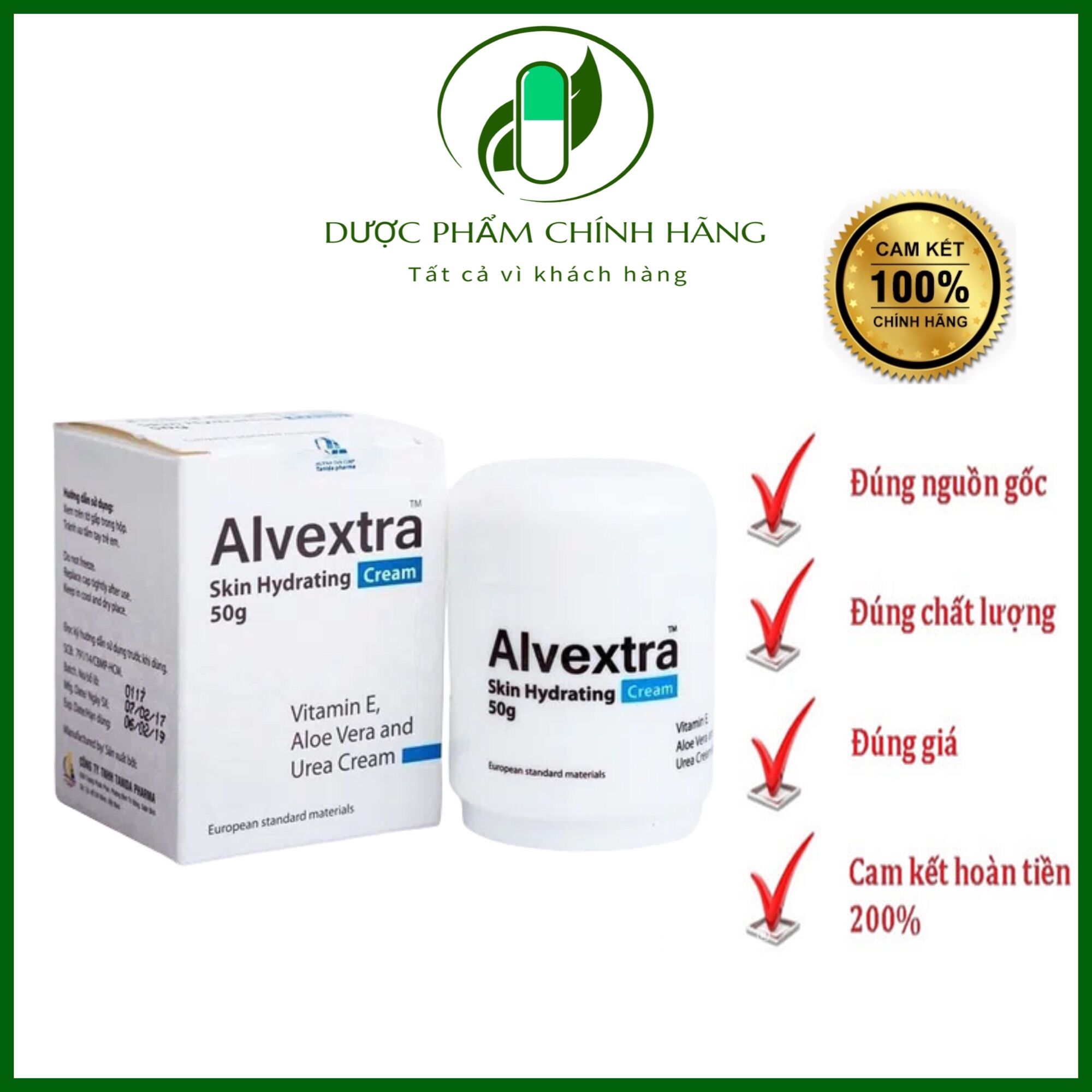 ✅ kem dưỡng ẫm và tái tạo da alvextra cream 50g