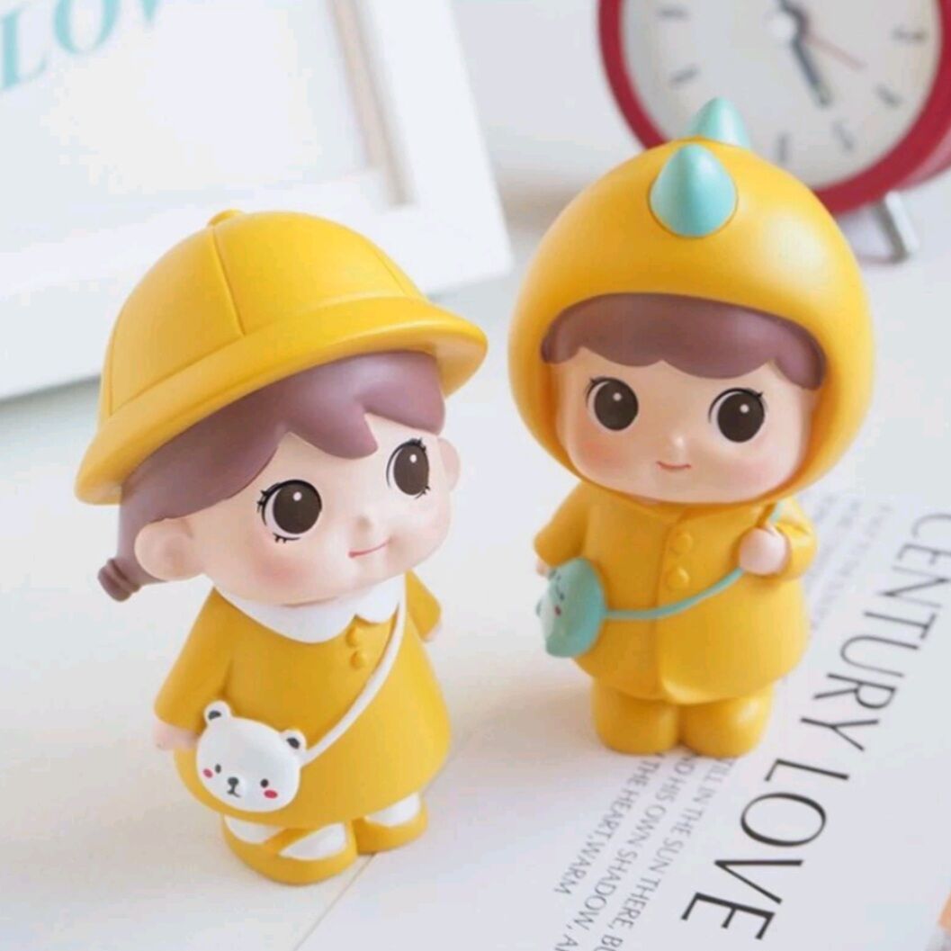 Combo 10 em bé thiên thần đeo cặp trang trí bánh kem, bàn làm việc