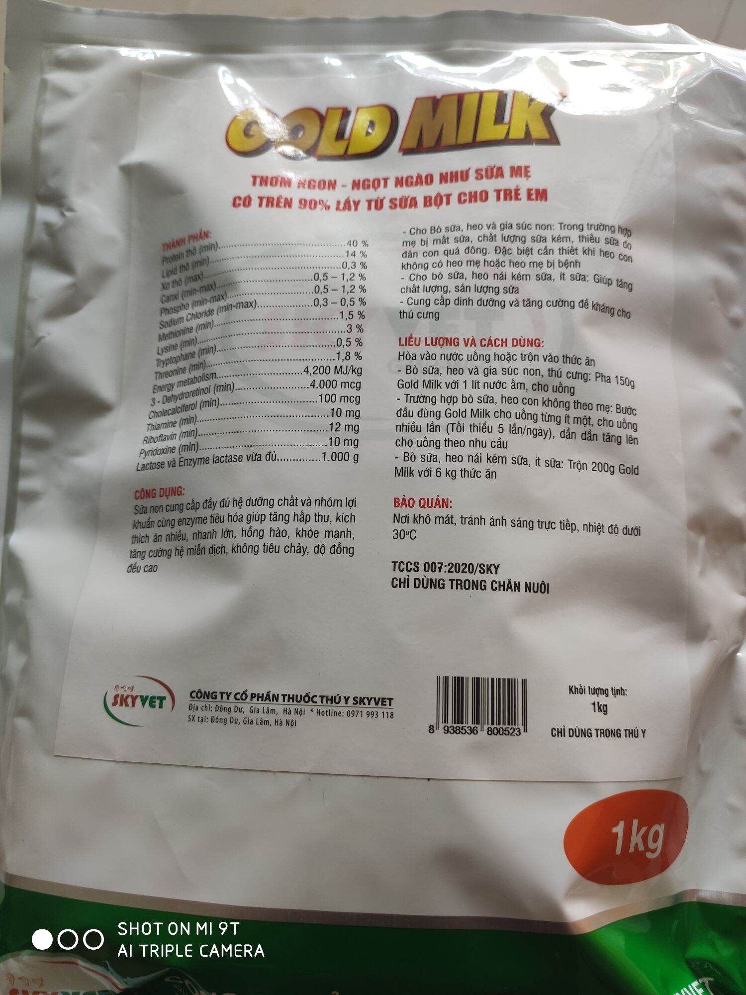 Gold Milk- sữa non thay thế sữa mẹ