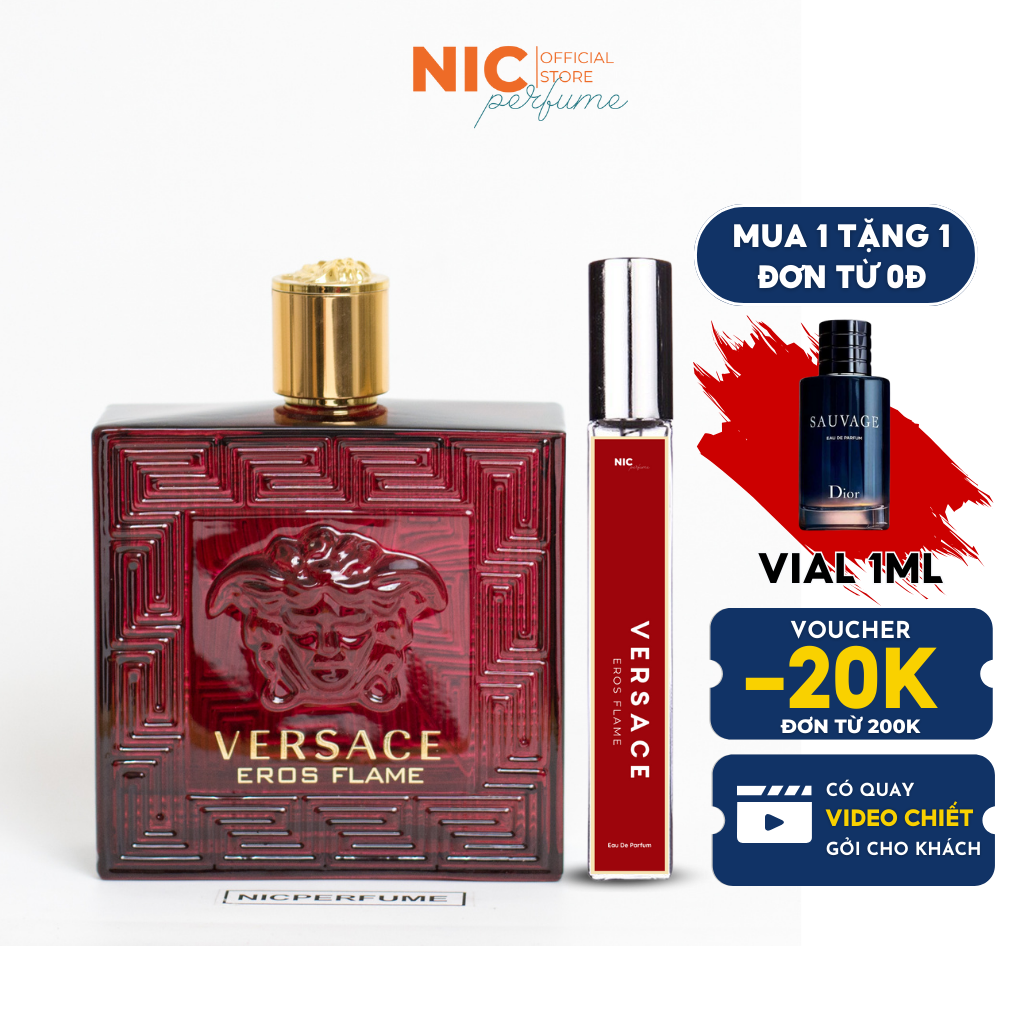 Nước hoa chiết Versace Eros Flame 10ml, Versace đỏ
