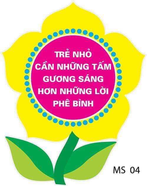 hoa biểu ngữ dành cho trường mầm non