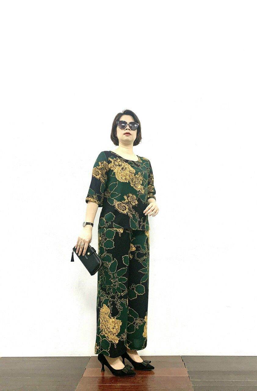 bộ đồ dành cho phụ nữ trung niên - bộ Lụa hàn châu