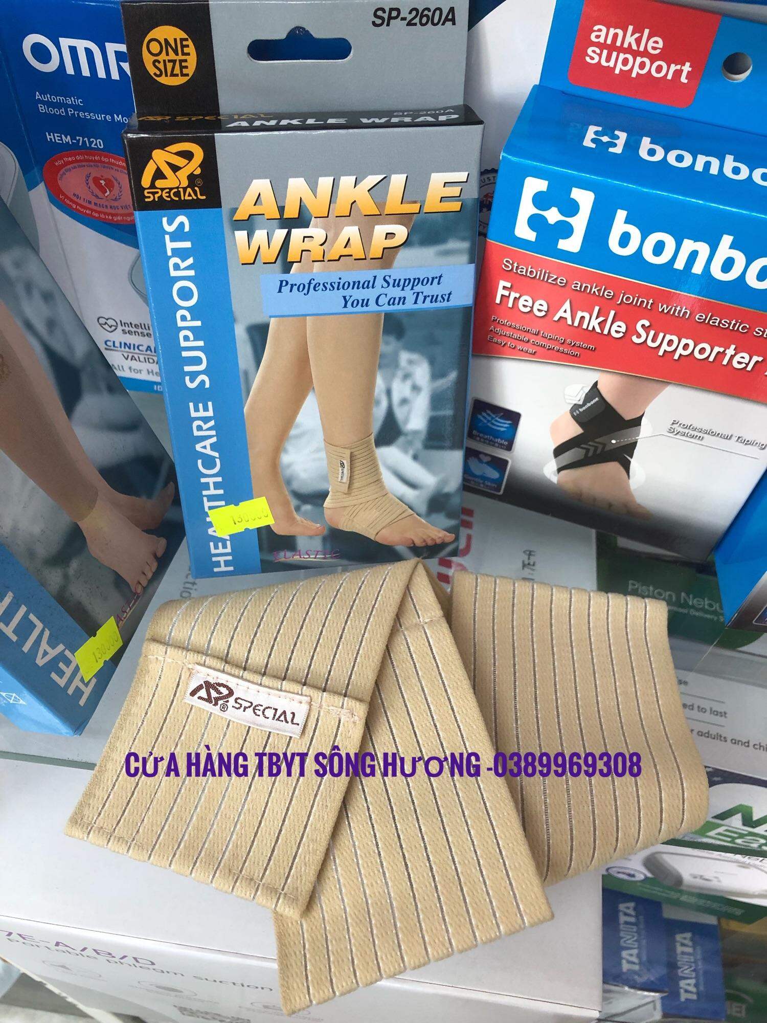 Băng thun Đai quấn cổ chân bảo vệ mắt cá chân Special SP-260A Sp260A Băng thun quấn cổ chân Đai hỗ trợ bó cổ chân Special SP-260A Sp260A