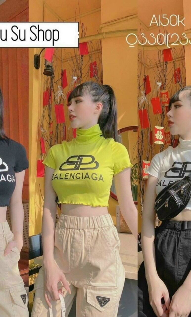 Áo Cổ Lọ Croptop BaLenn
