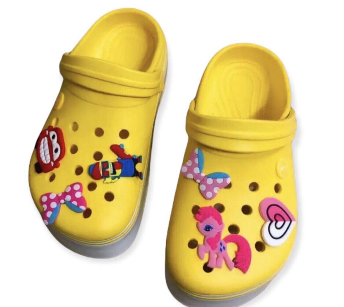 [FREESHIP] Dép Sục Crocs Nhựa Mềm Đế Cao